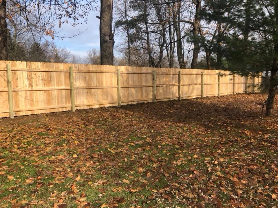 Wood fence installation